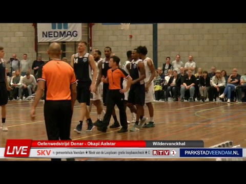 Oefenwedstrijd Donar tegen het Belgische Okapi Aalstar