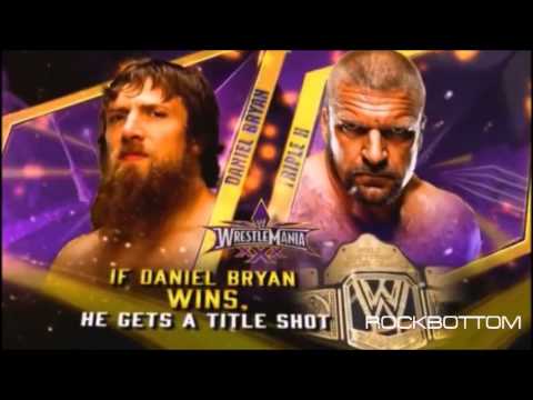 WWE Wrestlemania 30 Daniel Bryan vs Triple H Offical Match Card