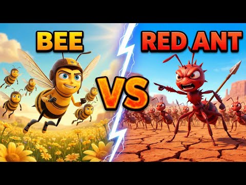 1,000,000 Red Fire Ants vs. Killer Bee Hive (The Desert War)