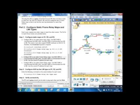 4.2.1.4 Packet Tracer - Configuring Static Frame Relay Maps Instructions
