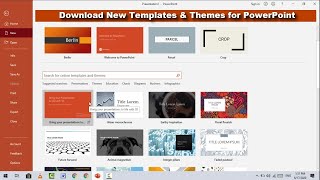 How to Search for Online Templates & Themes in PowerPoint on Windows