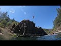 Rock jumping at the Narrows in Glide, Oregon!