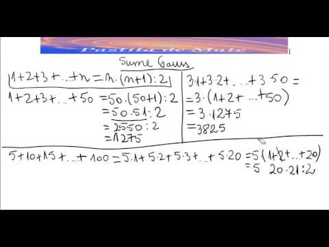 Clasa a V-a Sume Gauss