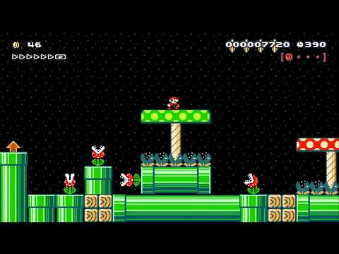 W5-1 Plucky Plant Pipes by Carlos (: - SUPER MARIO MAKER - NO COMMENTARY 1bc
