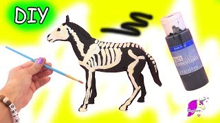 DIY Dollar Tree Glow In The Dark Skeleton Horse Do It Yourself Craft Video