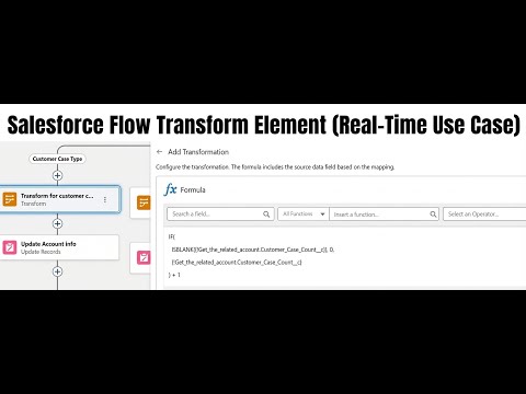 FLOW41: Salesforce Flow Transform Element | Account Case Count by Record Type Real Time Use Case