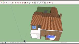Sketchup House Tutorial 10 Rotate and Move Tool