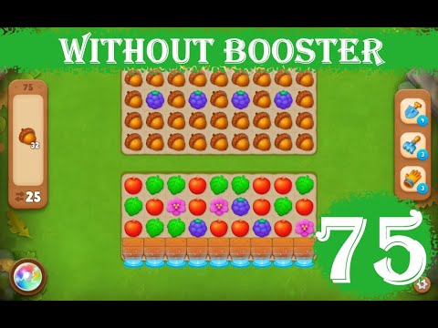 Gardenscapes Level 75 - [25 moves] [2023] [HD] solution of Level 75 Gardenscapes [No Boosters]