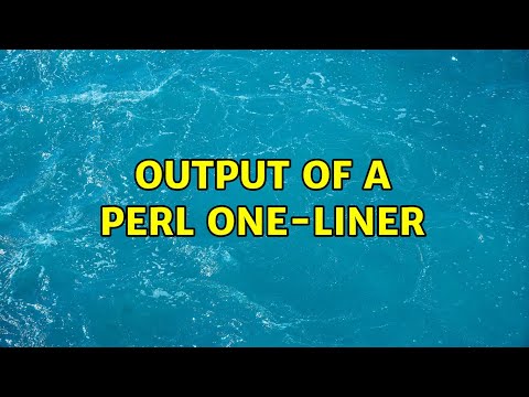 Ubuntu: Output of a Perl one-liner