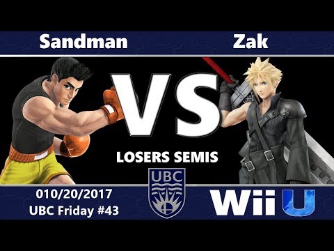 UBC Friday #43: Losers Semis - Sandman (Little Mac) vs Zak (Cloud)