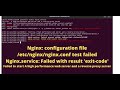 Nginx Service Failed With Result Exit Code Process Exited Code Exited Status 1 FAILURE