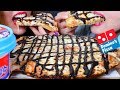 ASMR DOMINOS CHEESY CHOCOLATE PIZZA SHAVED ICE 피자 리얼사운드 먹방 Kim Liz ASMR
