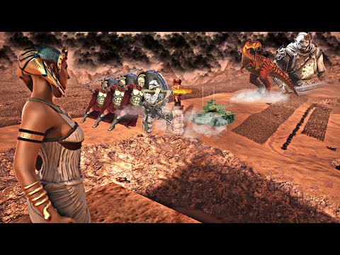 SAURON ATTACKS THE HER TEMPLE TO INTIMIDATE CLEOPATRA - Epic Battle Simulator 2 - UEBS 2