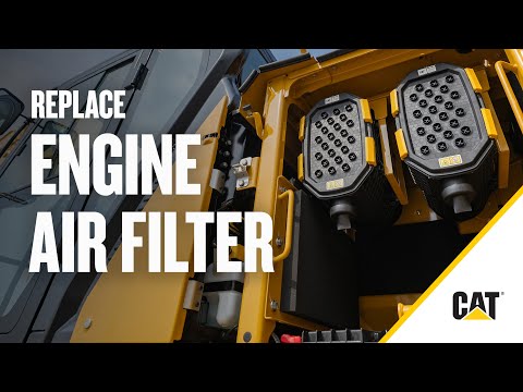 Part of a video titled How to Replace Your Cat® Equipment's Engine Air Filter