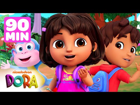 Dora's Dream Team Rescues! #3 w/ Boots & Swiper for 90 Minutes! | Dora & Friends