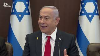 דברי רה"מ נתניהו בפתח ישיבת הממשלה - 9/2/2025 (עדכוני משרד ראש הממשלה) - התמונה מוצגת ישירות מתוך אתר האינטרנט יוטיוב. זכויות היוצרים בתמונה שייכות ליוצרה. קישור קרדיט למקור התוכן נמצא בתוך דף הסרטון