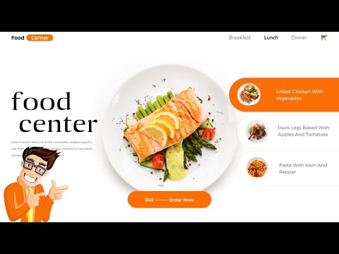 UI Design Tutorial | Food and Restaurant Web UI Design in Adobe XD | WebDesignGeek