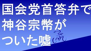 国会の党首答弁で神谷宗幣がついた嘘