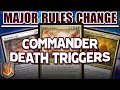 Major Rules Change Commander Dies Triggers The Command Zone 334 Magic The Gathering