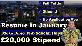 UK January 2026 Intake: Fully Funded Scholarship with £20,000 Stipend