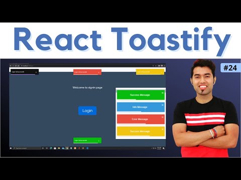  24 React Toastify | React Toast Notifications Tutorial in Hindi in 2021