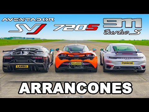 Lamborghini SVJ vs McLaren 720 vs 911 Turbo S: ARRANCONES