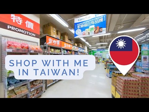 Como são as compras em Taiwan? (Carrefour) 4K 🇹🇼