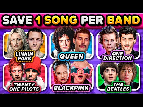 SAVE 1 SONG PER BAND 🎵 🤩 Most Popular Bands & Groups! (6 Songs Each One) | Music Quiz