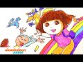 1 2 3 Coloriage Dora L Exploratrice Super Arc En Ciel NICKELODEON JUNIOR