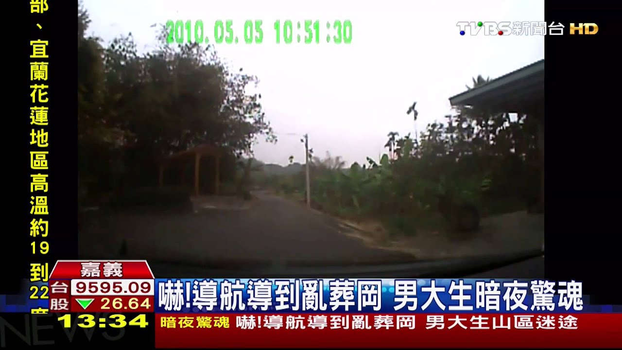 嚇！導航導到亂葬崗　男大生暗夜驚魂