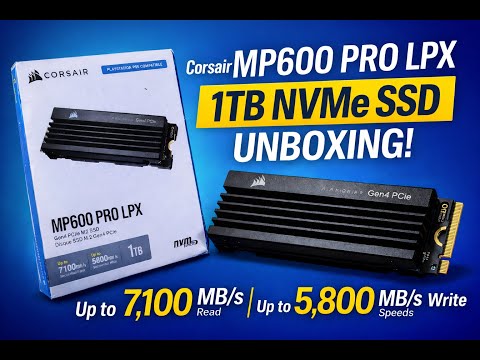Corsair MP600 PRO LPX 1TB NVMe SSD Unboxing | PS5 & PC PCIe Gen4 #yt #shorts #ssd  #storage #corsair
