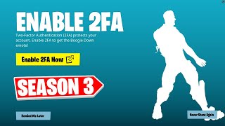 HOW TO ENABLE 2FA IN FORTNITE CHAPTER 3 SEASON 3! (EASY METHOD)