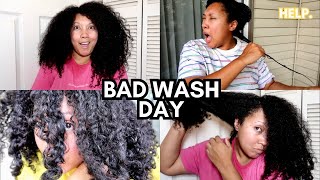 This wash day was ROUGH #sendhelp