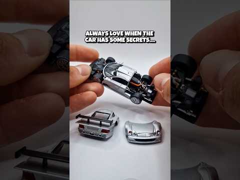 CRAZY MODEL with a SECRET?! - 😨 -Pop Race Mercedes-Benz CLK GTR | #poprace #Shorts #Diecast
