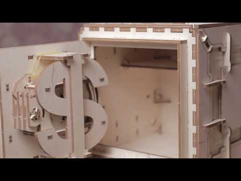Деревянный Сейф с кодовым замком от Ugears - Конструктор, сборная модель, 3D пазл