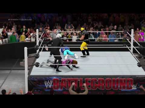 WWE 2K16 Ash Ketchum And Ken Kaneki vs Wolverine And Gambit