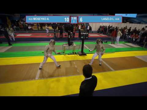 T32. LASZLO Luca (HUN) - MOSEYKO Alina. Sabre women.