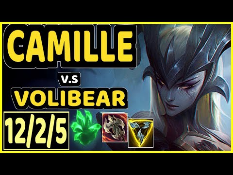 CAMILLE vs VOLIBEAR - 12/2/5 KDA TOP GAMEPLAY - EUW Ranked GRANDMASTER