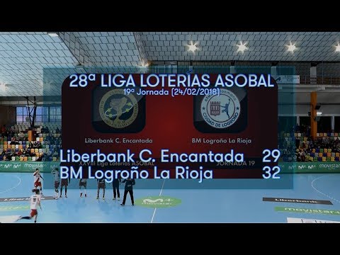 LIGA LOTERIAS ASOBAL J19 Liberbank C. Encantada - BM Logroño La Rioja  29 - 32