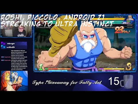 [PC] DBFZ - Roshi, Piccolo, 21 - Streaking closer to 3 Mil BP and Ultra Instinct Rank