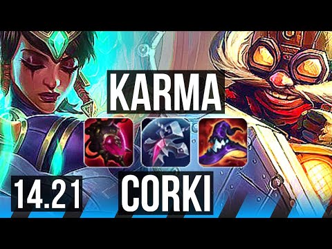 KARMA vs CORKI (MID) | 5/2/8 | KR Challenger | 14.21