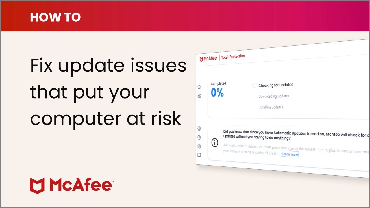 How to fix update issues with McAfee software on a Windows PC