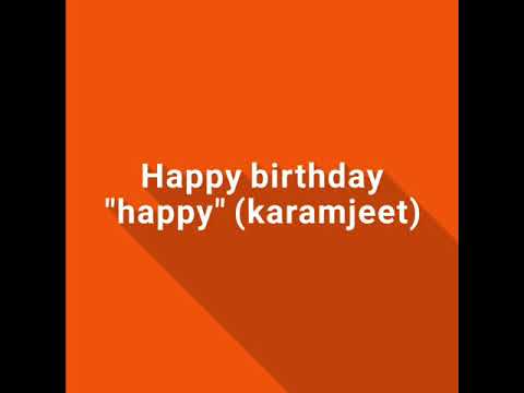 happy birthday karamjeet