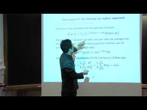 Courses - T. Sasamoto “The one-dimensional KPZ equation...