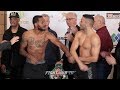 ANTHONY DIRRELL & AVNI YILIDRIM ALMOST GET INTO IT AFTER FACE OFF AT WEIGH IN!