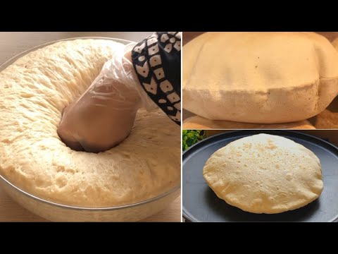 Arabic Bread - How to Make Arabic Flat Bread ( Pita ) With & without oven- الخبز العربي بدون فرن