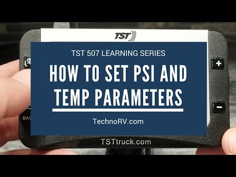 TechnoRV TST 507 Learning Series: Setting up PSI and Temperature Alarm Parameters