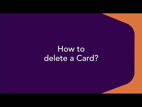 How to delete a card?