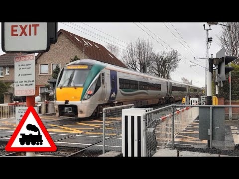 Railway Crossing - Sandymount Station, Dublin - IE 22000 Class Intercity Train