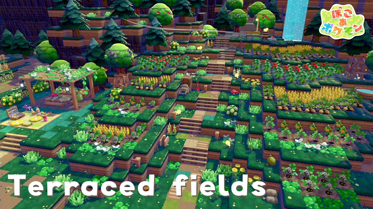 【ぽこポケ】機能的な段々畑 | Functional terraced fields【Pokopia】